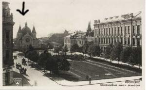 Image of former synagogue of Kromeriz